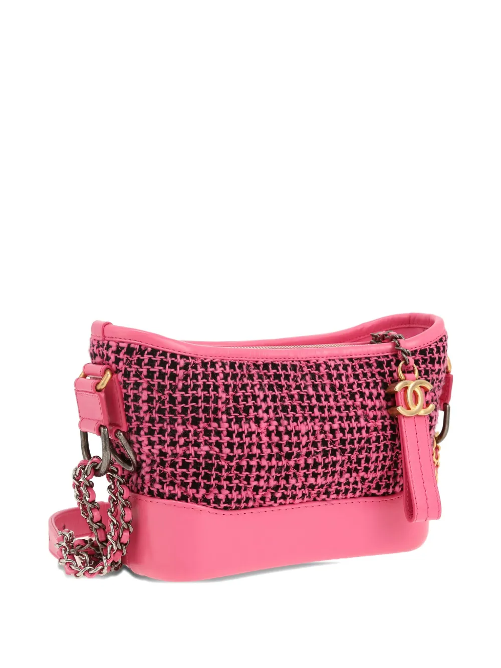 Pre-owned Chanel Small Gabrielle Shoulder Bag In Pink