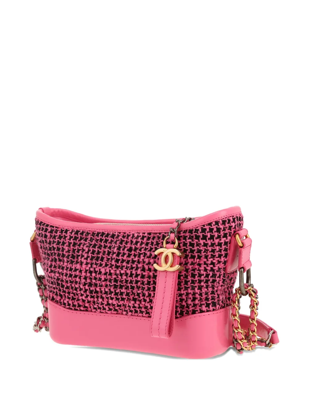 Pre-owned Chanel Small Gabrielle Shoulder Bag In Pink