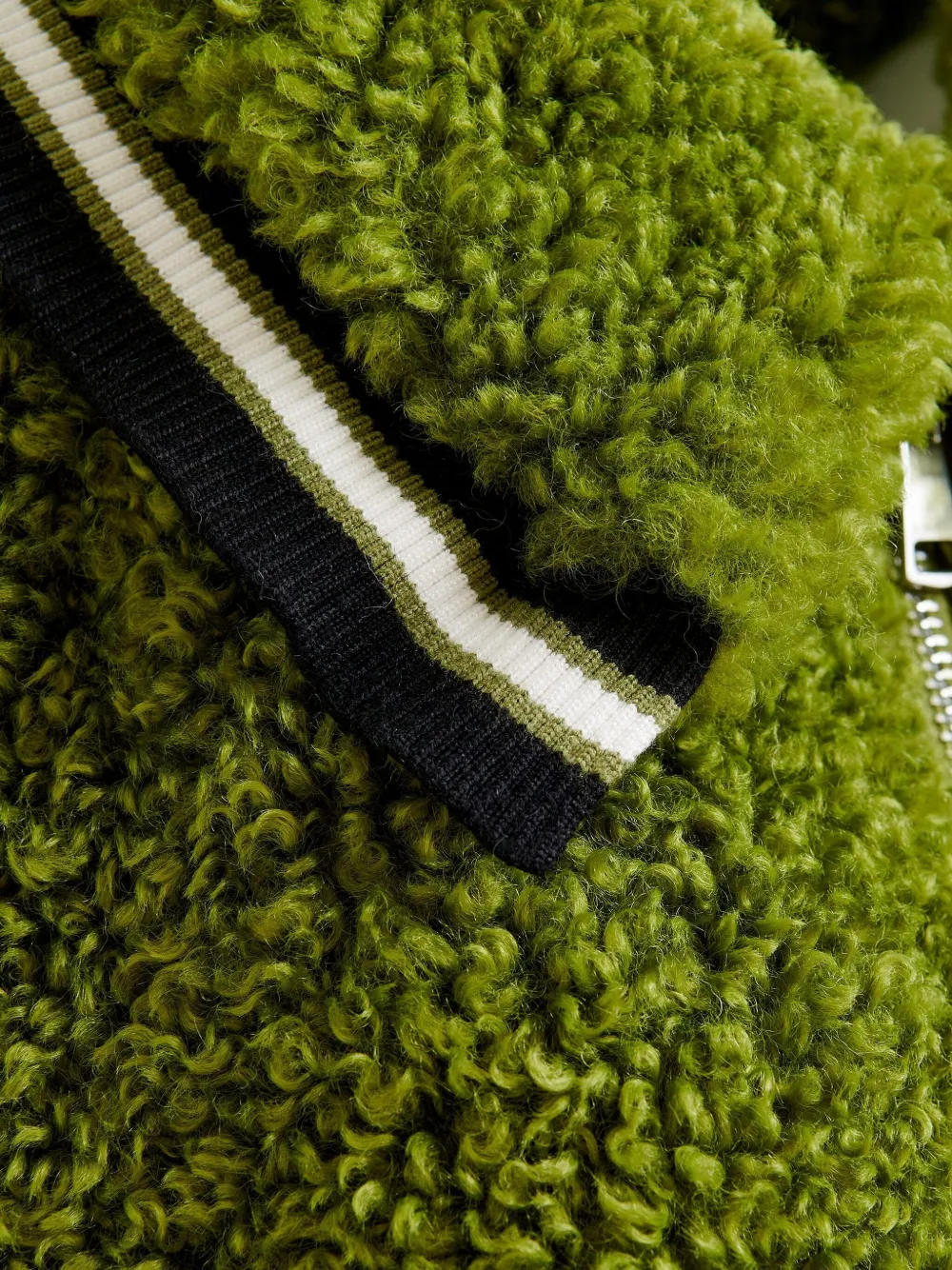 Essentiel Antwerp Striped-details Bomber Jacket In Green