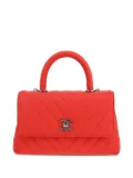CHANEL Pre-Owned Coco Handle chevron-quilted satchel - Red
