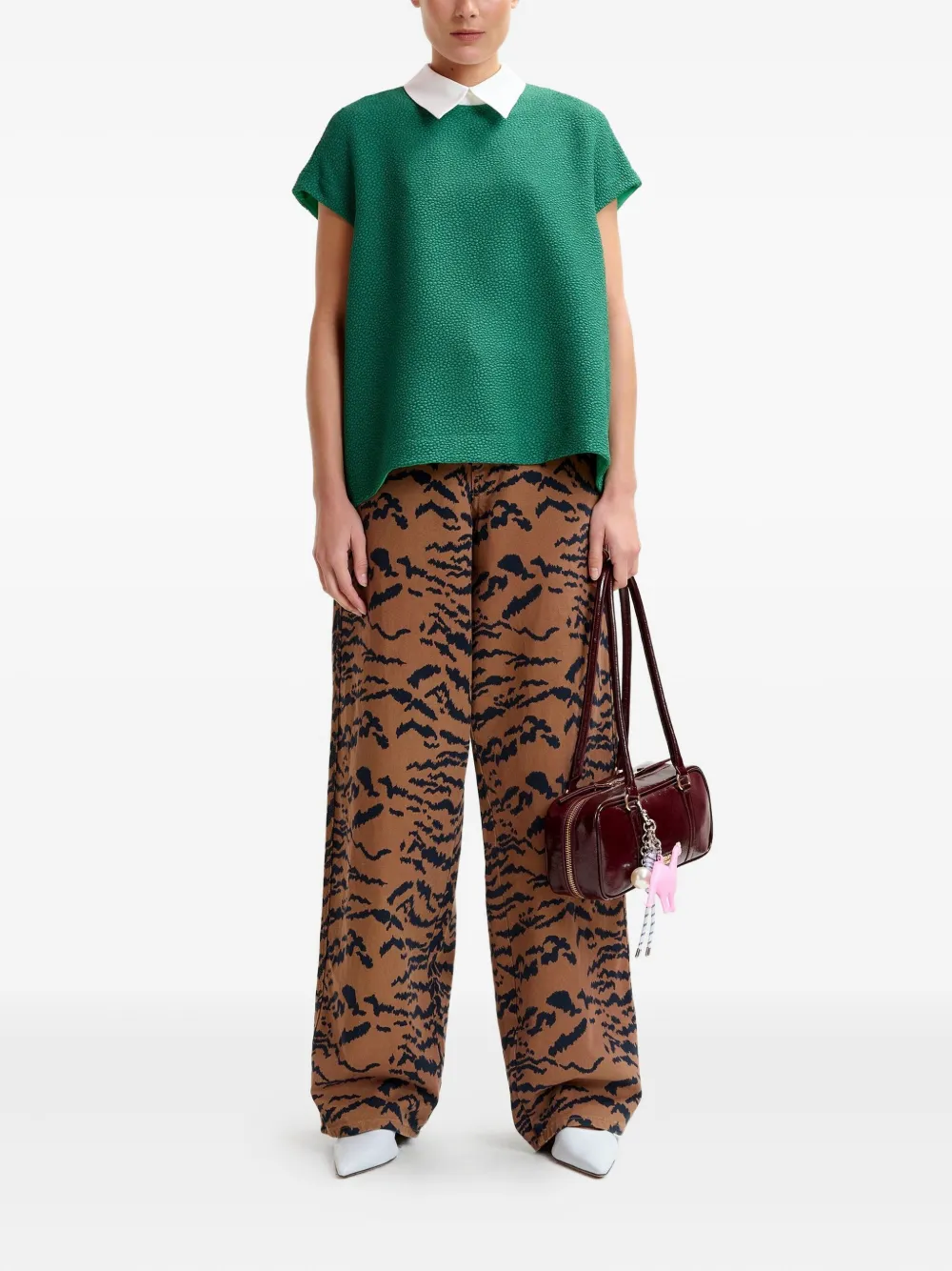 Essentiel Antwerp Blouse met polokraag - Groen