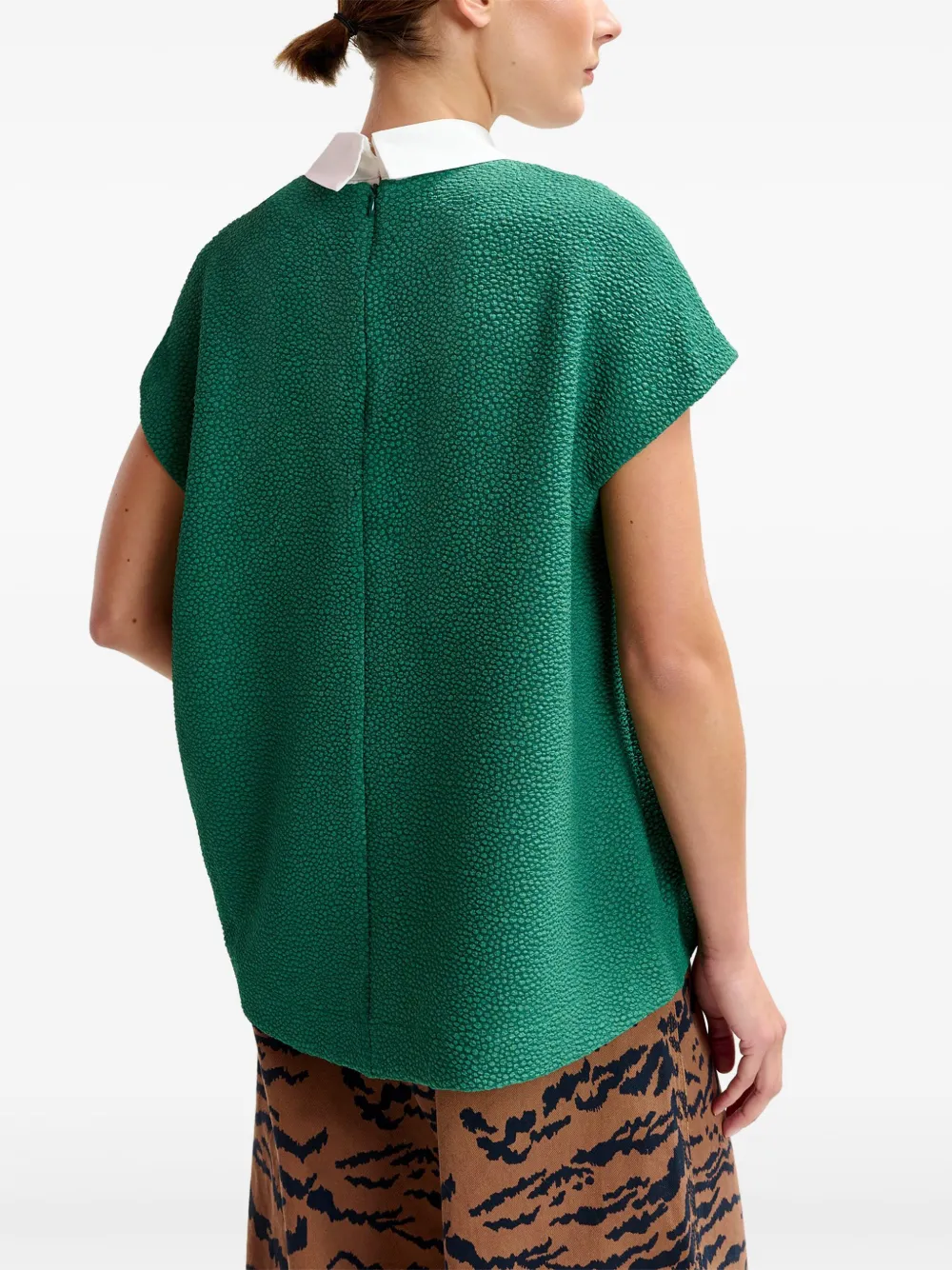 Essentiel Antwerp Polo-collar Blouse In Green