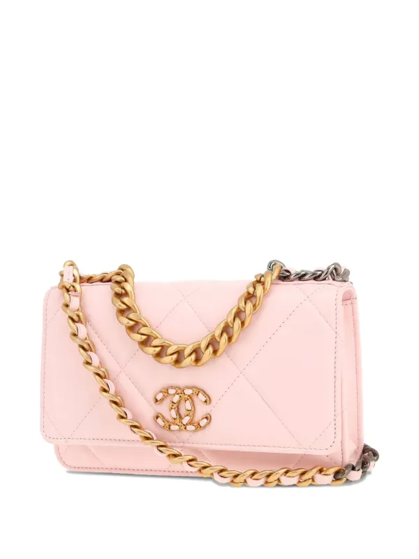 CHANEL Pre-Owned Wallet On Chain 19 Shoulder Bag Pink FARFETCH PH