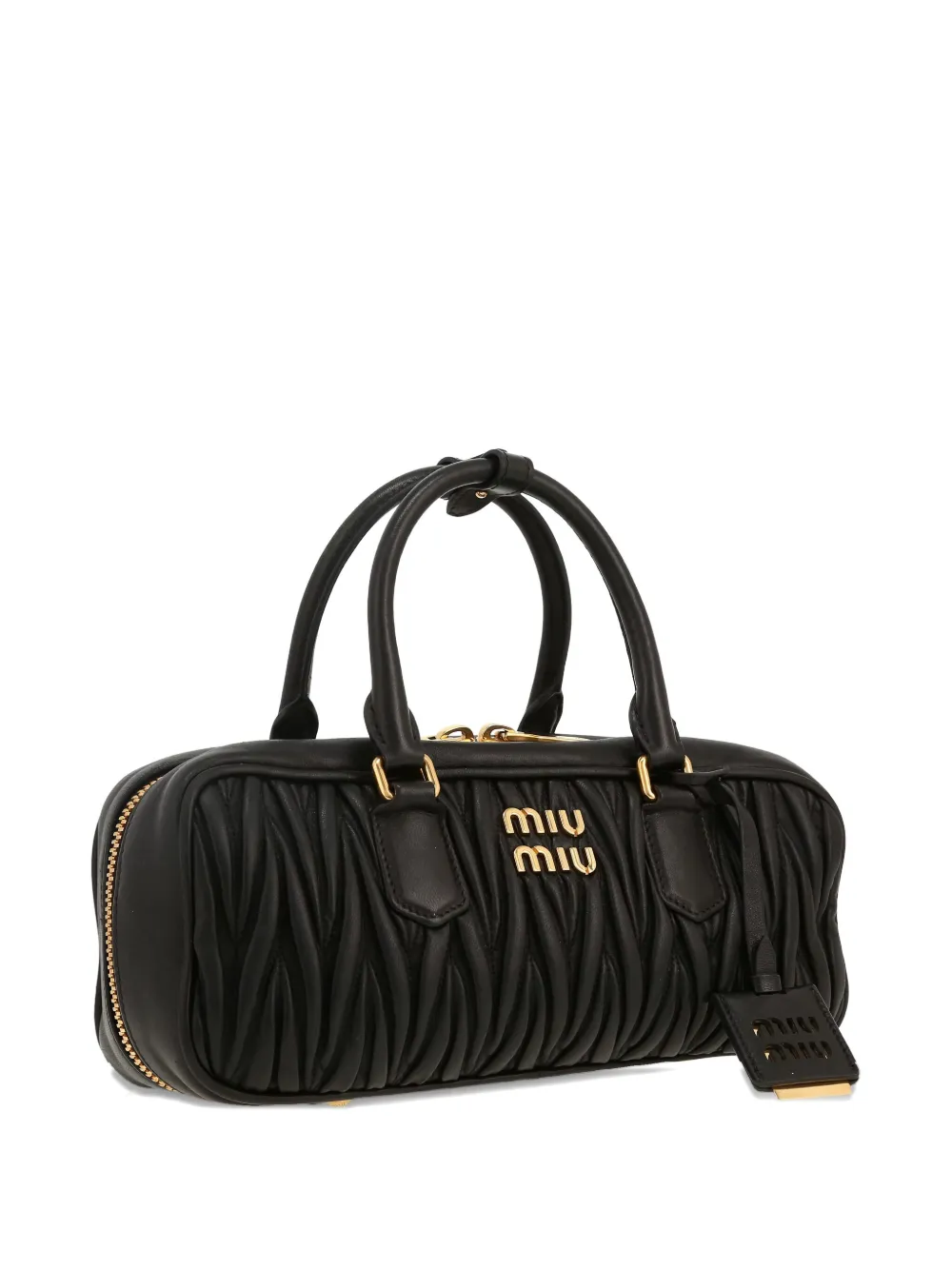 Pre-owned Miu Miu Arcadie Handbag In Black