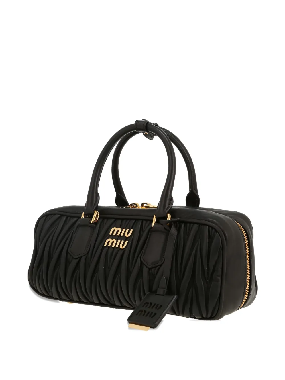 Pre-owned Miu Miu Arcadie Handbag In Black