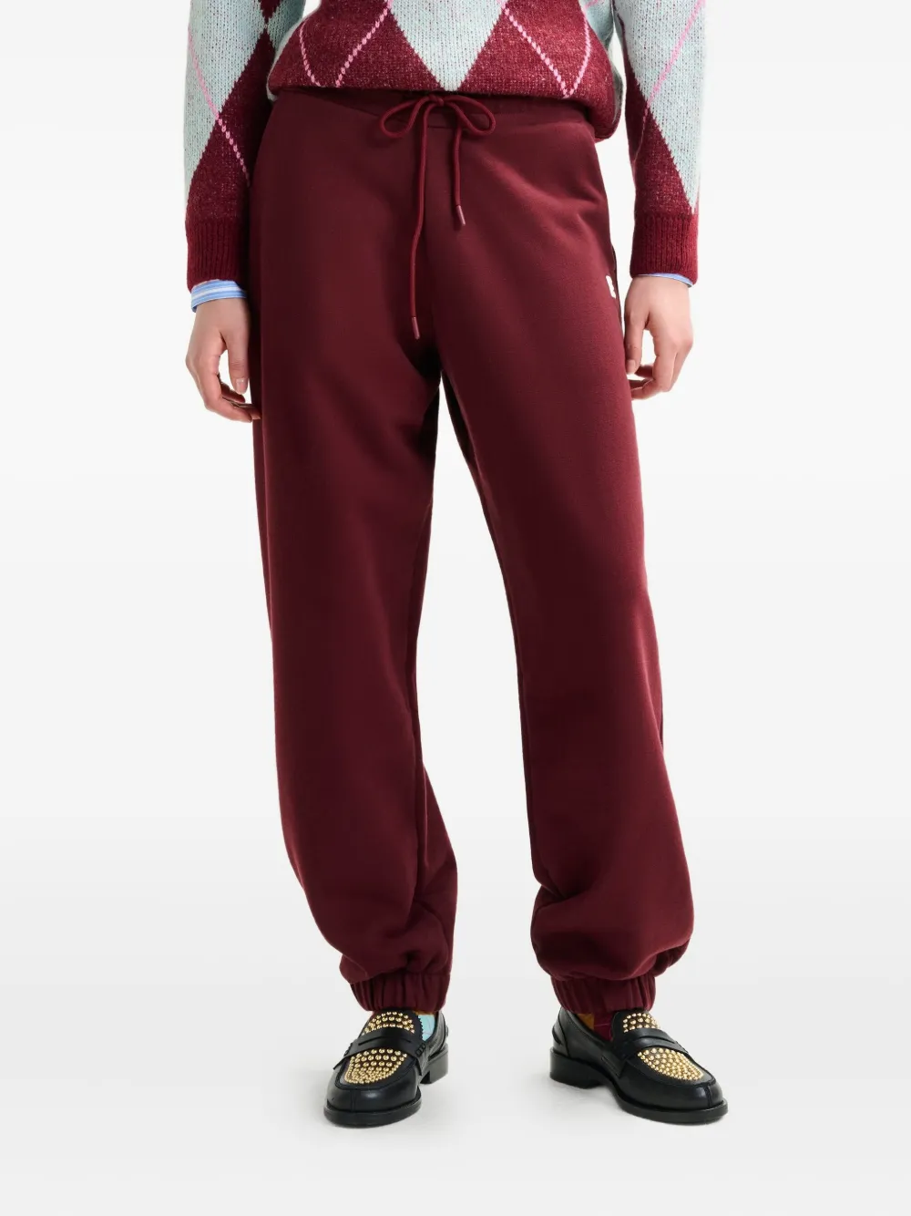 Essentiel Antwerp Istem trainingsbroek met elastische afwerking Rood