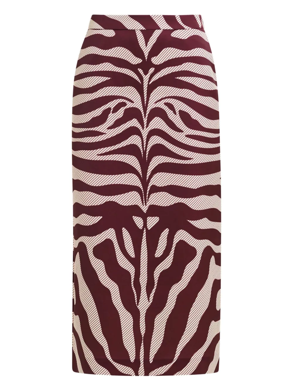 Essentiel Antwerp zebra-print mid skirt | Red | Image 1