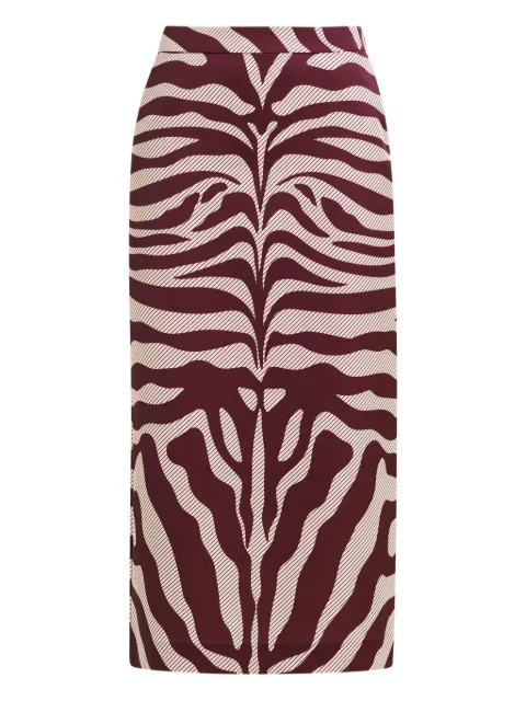 Essentiel Antwerp zebra-print mid skirt