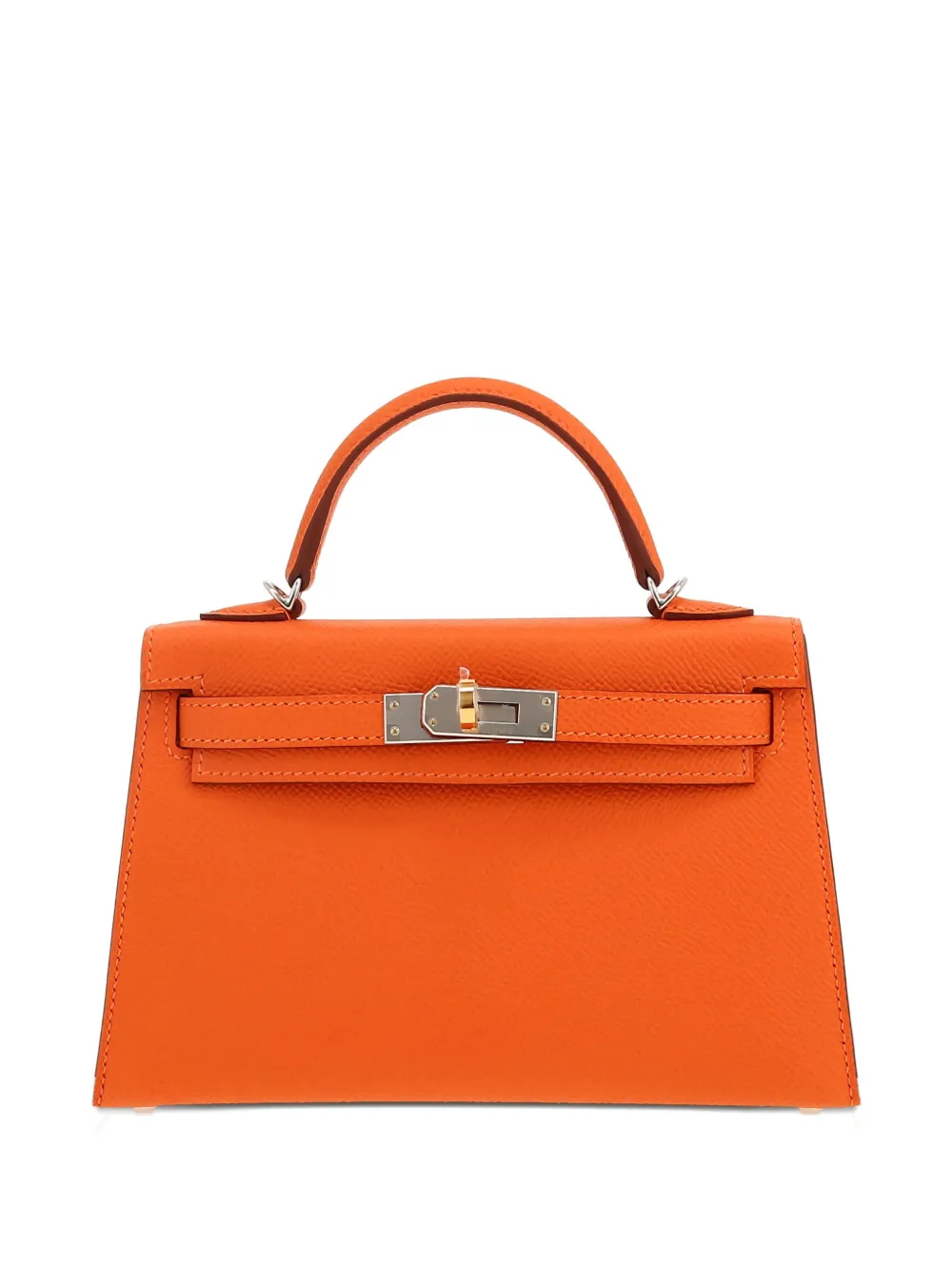 Hermès Pre-Owned 2024s Kelly 20cm leather tote bag - オレンジ Hermès Pre-Owned 2024s Kelly 20cm leather tote bag - オレンジ