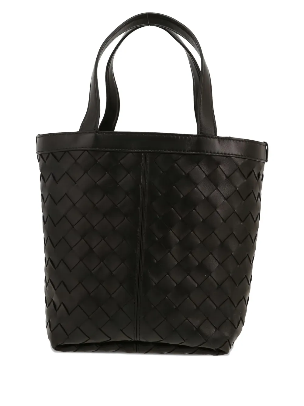 Bottega Veneta Pre-Owned Flip Flap intrecciato-leather tote bag - ブラック Bottega Veneta Pre-Owned Flip Flap intrecciato-leather tote bag - ブラック