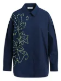 Essentiel Antwerp embroidered-bead cotton shirt - Blue