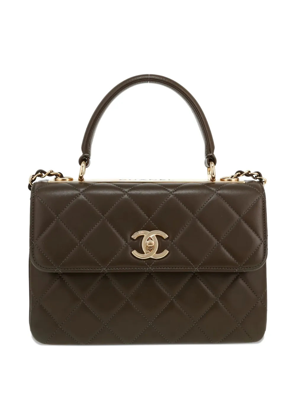 CHANEL Pre-Owned 2018 Trendy CC quilted leather tote bag - ブラウン CHANEL Pre-Owned 2018 Trendy CC quilted leather tote bag - ブラウン