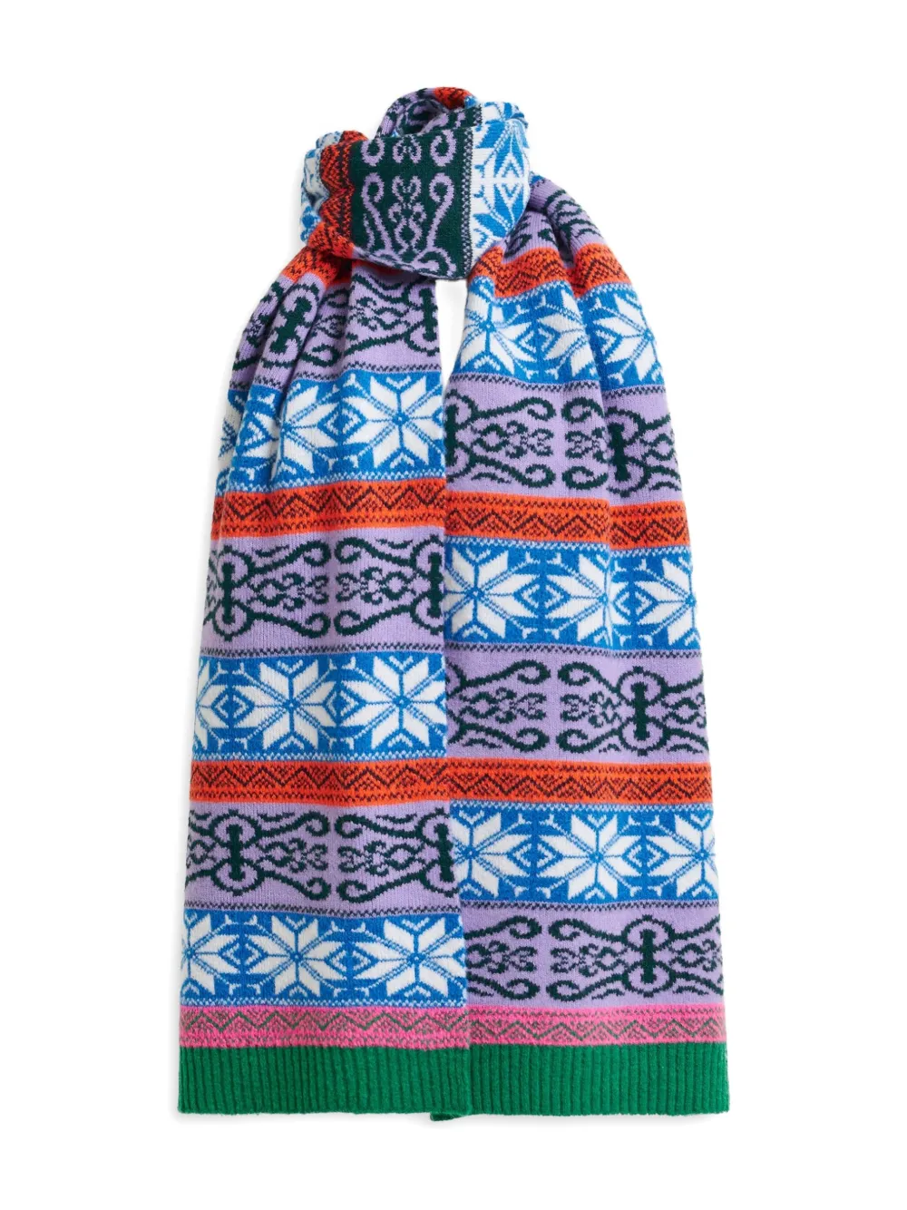 Essentiel Antwerp Multicolored-stripes Scarf In Purple