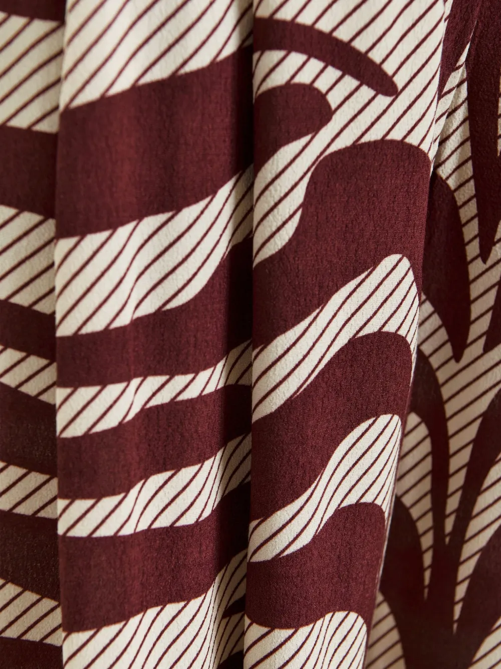 Essentiel Antwerp Palazzo plooibroek met zebraprint Rood