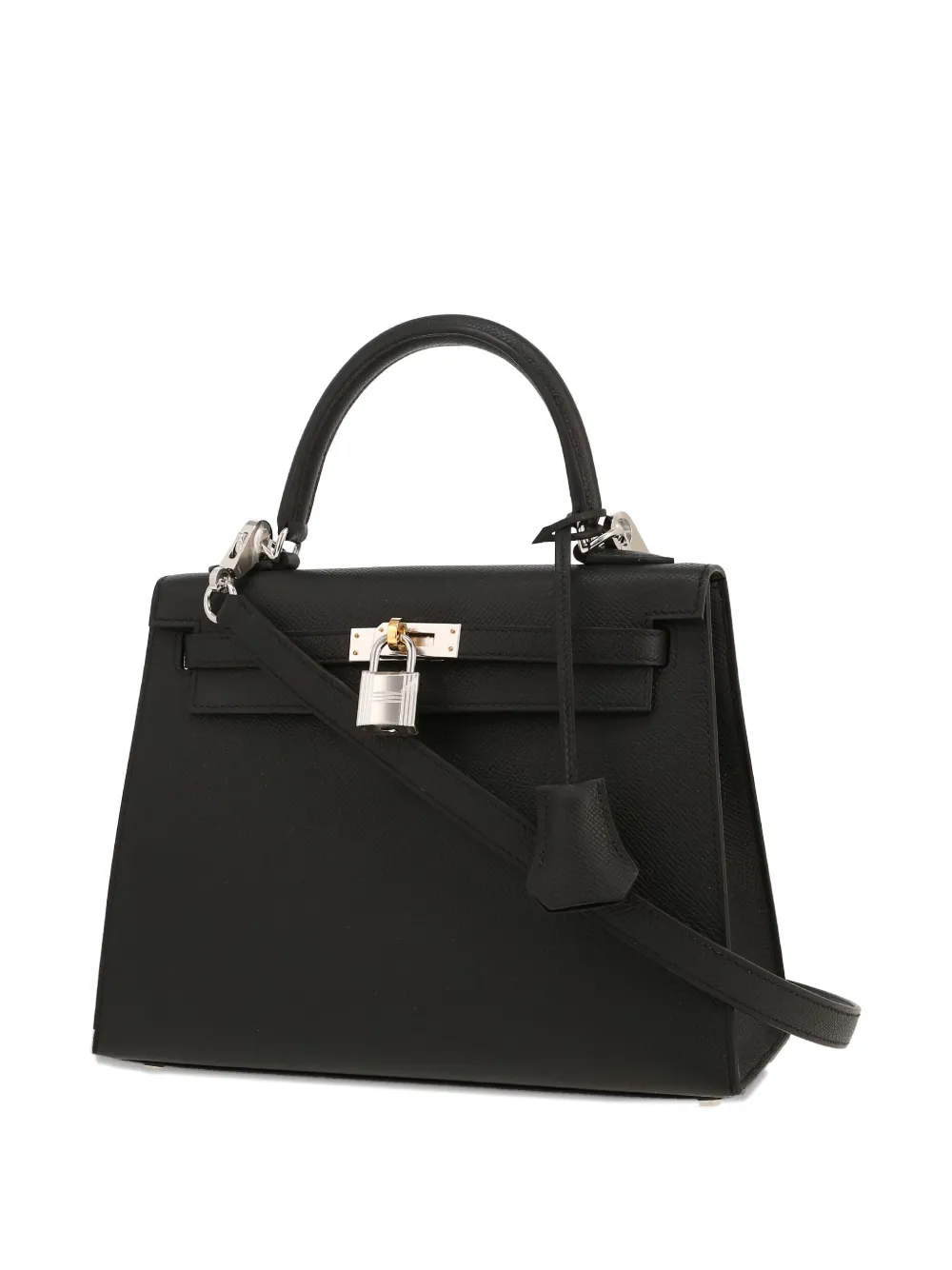 Pre-owned Hermes Kelly 25 Handbag In Black