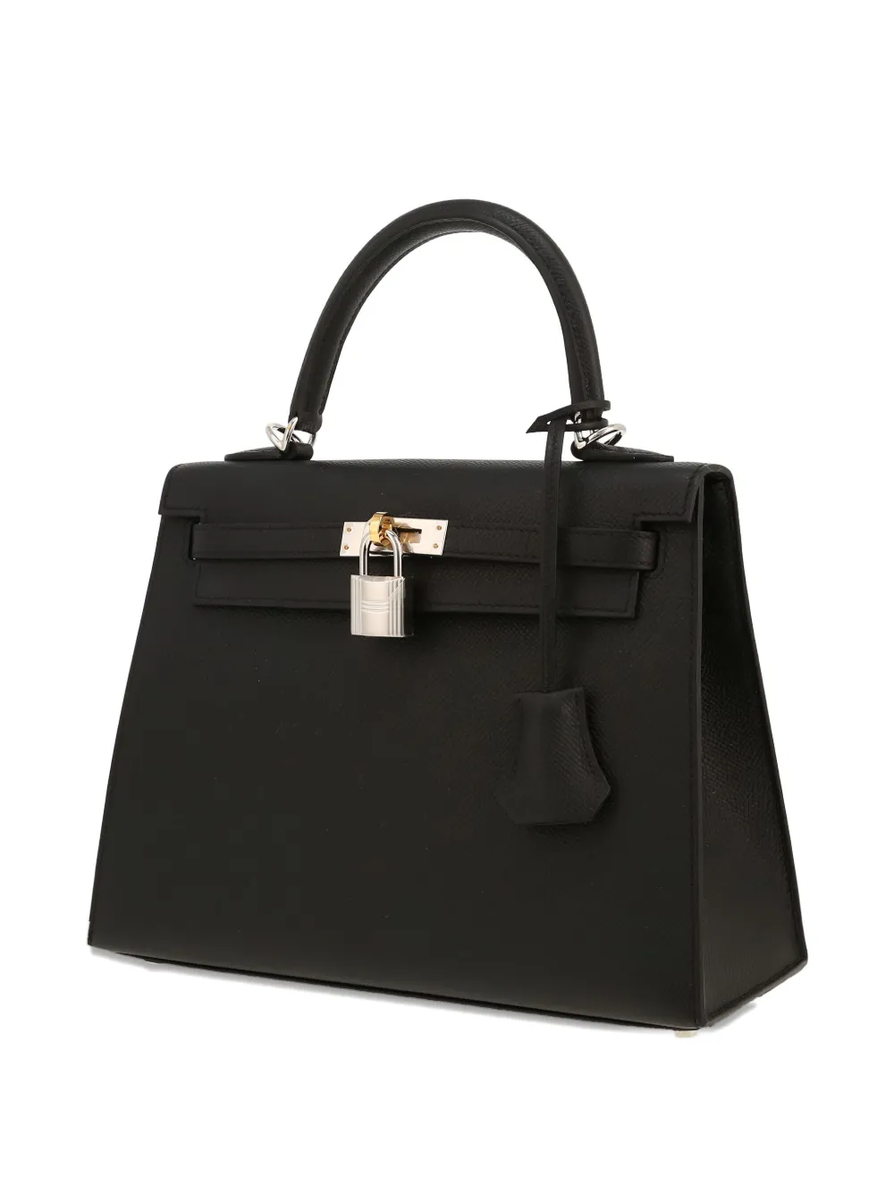 Pre-owned Hermes Kelly 25 Handbag In Black