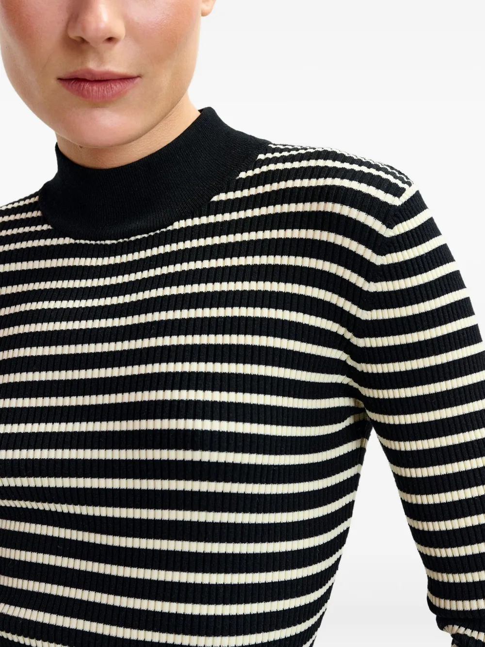 Essentiel Antwerp Stripe-pattern Sweater In Black
