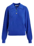 Essentiel Antwerp Imetal embellished polo top - Blue