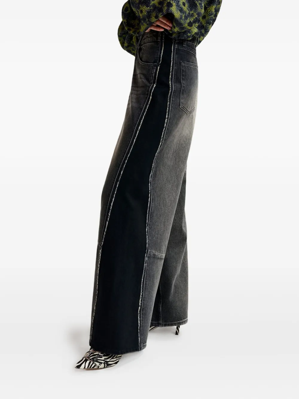 Essentiel Antwerp Industrious2 Panelled Jeans In Black