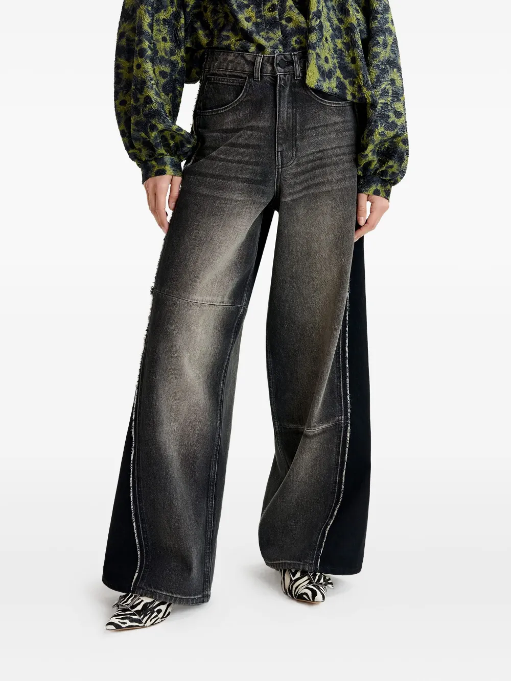 Essentiel Antwerp Industrious2 Panelled Jeans In Black