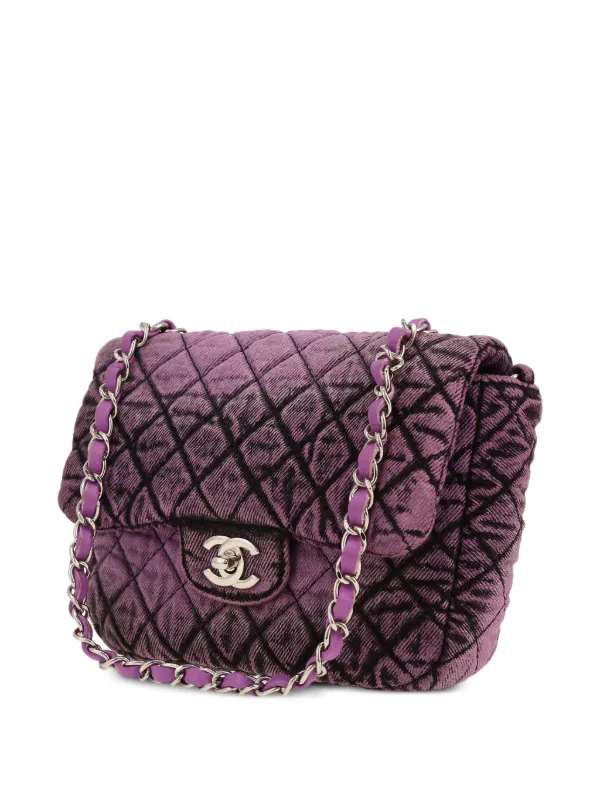 CHANEL デニム　キルティングバッグ　ノベルティ CHANEL Pre-Owned キルティング デニムショルダーバッグ | パープル