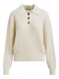 Essentiel Antwerp ribbed-knit polo top - Neutrals