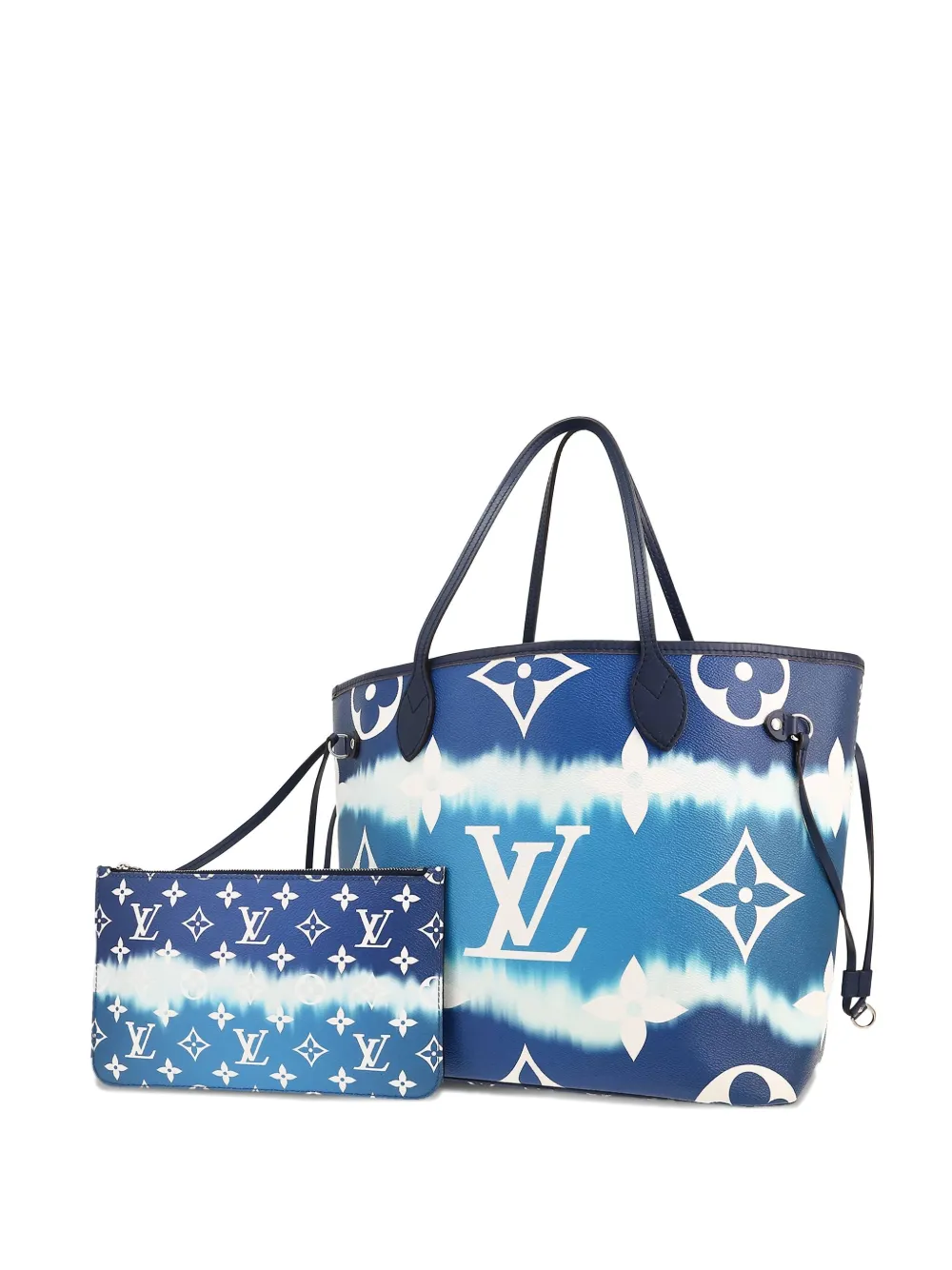 Louis Vuitton Pre-Owned 2020 Neverfull monogram tie-dye tote bag - ブルー Louis Vuitton Pre-Owned 2020 Neverfull monogram tie-dye tote bag - ブルー