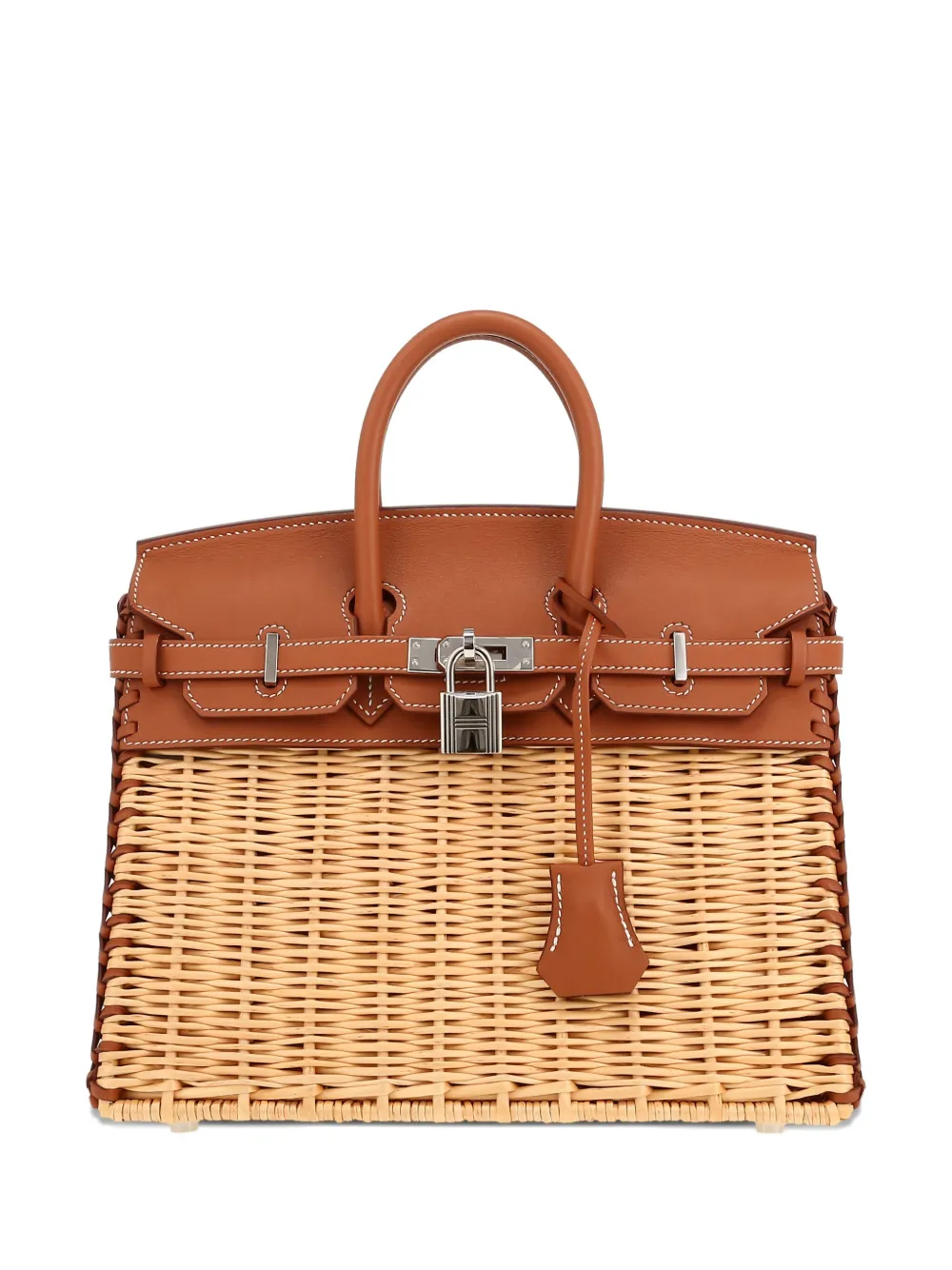 Hermès Pre-Owned Birkin 25 leather handbag - ニュートラル Hermès Pre-Owned Birkin 25 leather handbag - ニュートラル