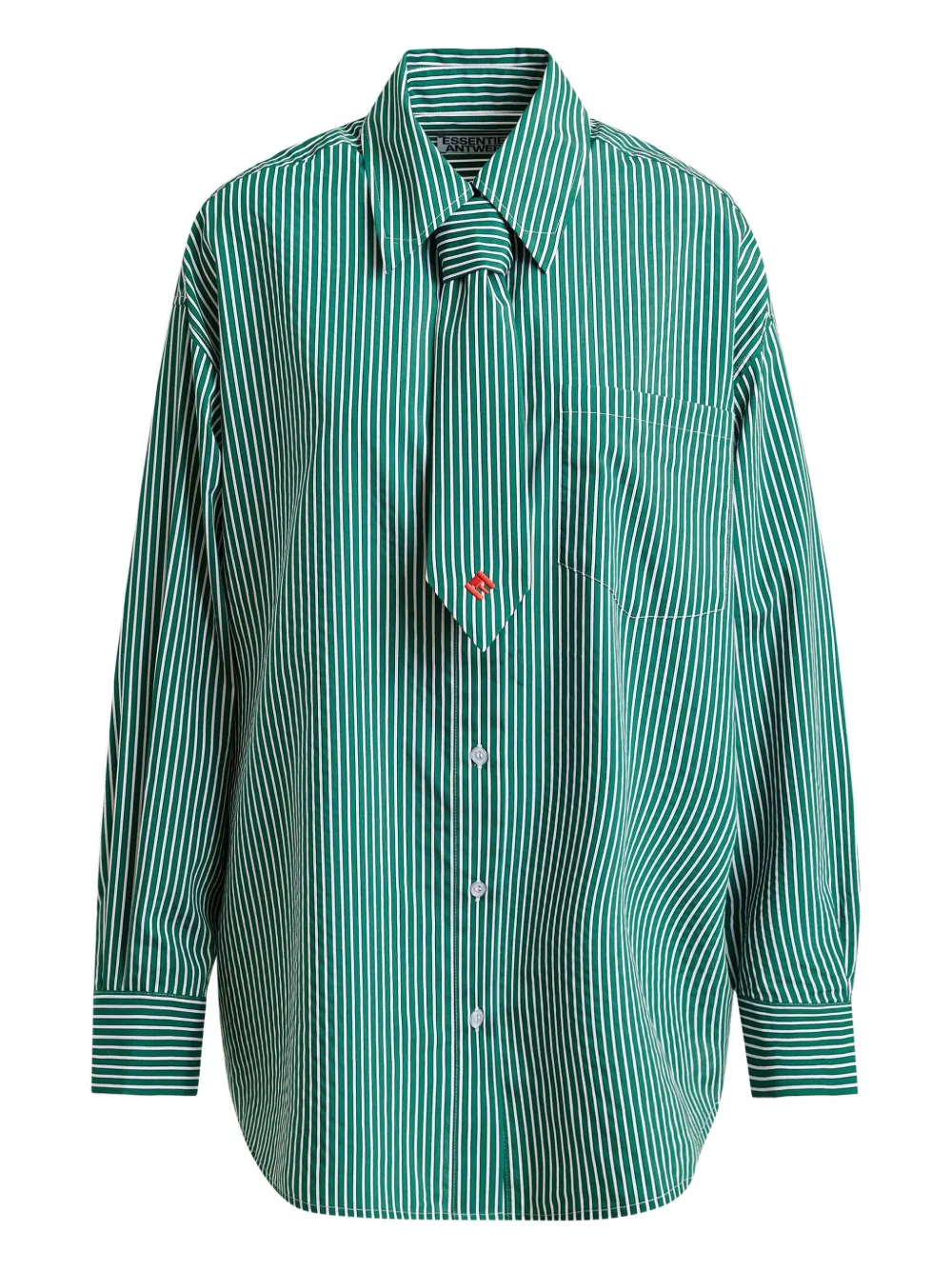 Essentiel Antwerp Stripe-pattern Shirt In Green