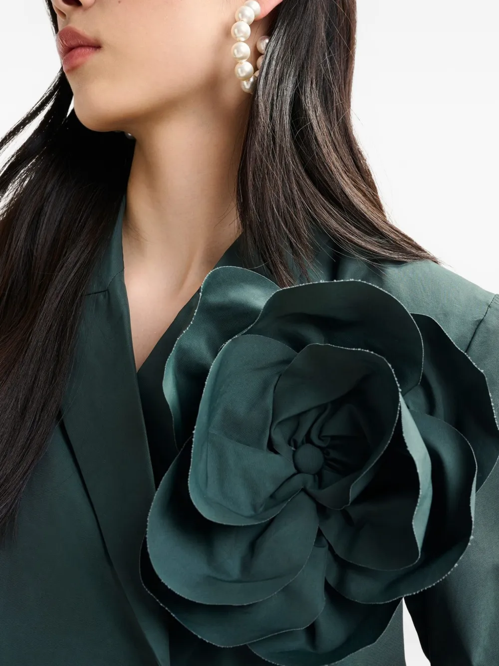 Essentiel Antwerp Flower-embellishment Shirt In Green