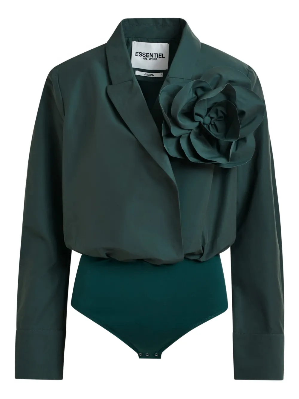 Essentiel Antwerp flower-embellishment shirt | Green | Image 1