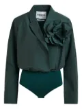 Essentiel Antwerp flower-embellishment shirt - Green