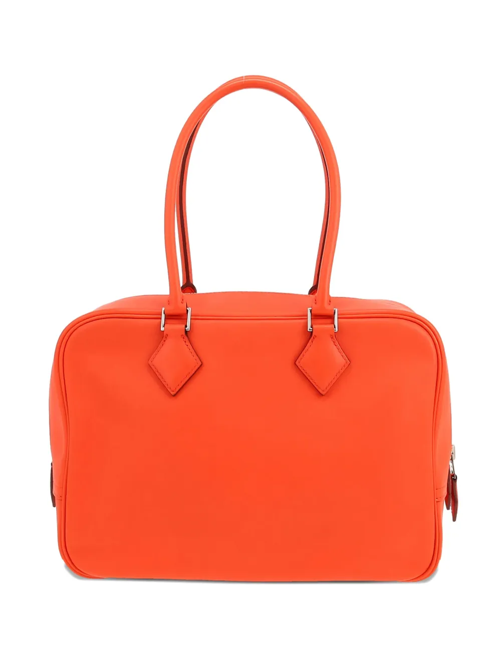 Hermès Pre-Owned 2017s Plume zipped handbag - オレンジ Hermès Pre-Owned 2017s Plume zipped handbag - オレンジ