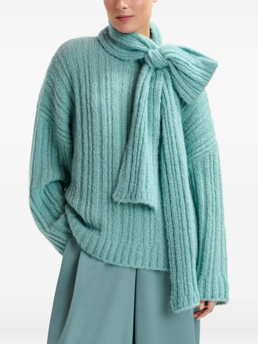 Essentiel Antwerp Ribbed-knit Sweater In Blue