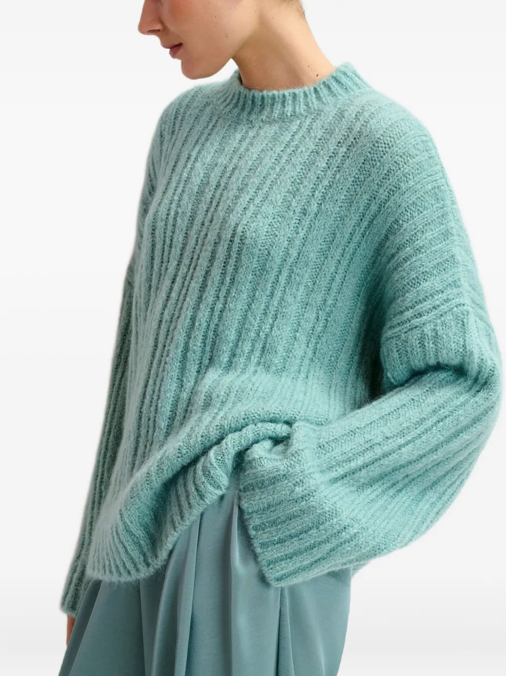 Essentiel Antwerp Ribbed-knit Sweater In Blue