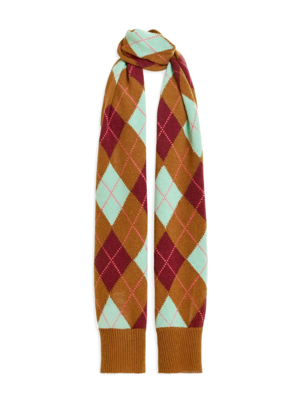 Essentiel Antwerp Argyle Jacquard Scarf In Multi