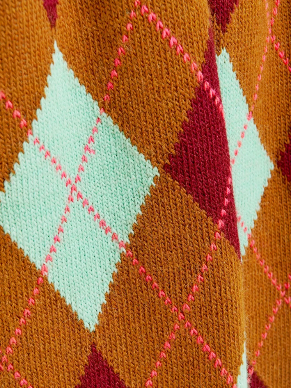 Essentiel Antwerp argyle jacquard scarf - Oranje