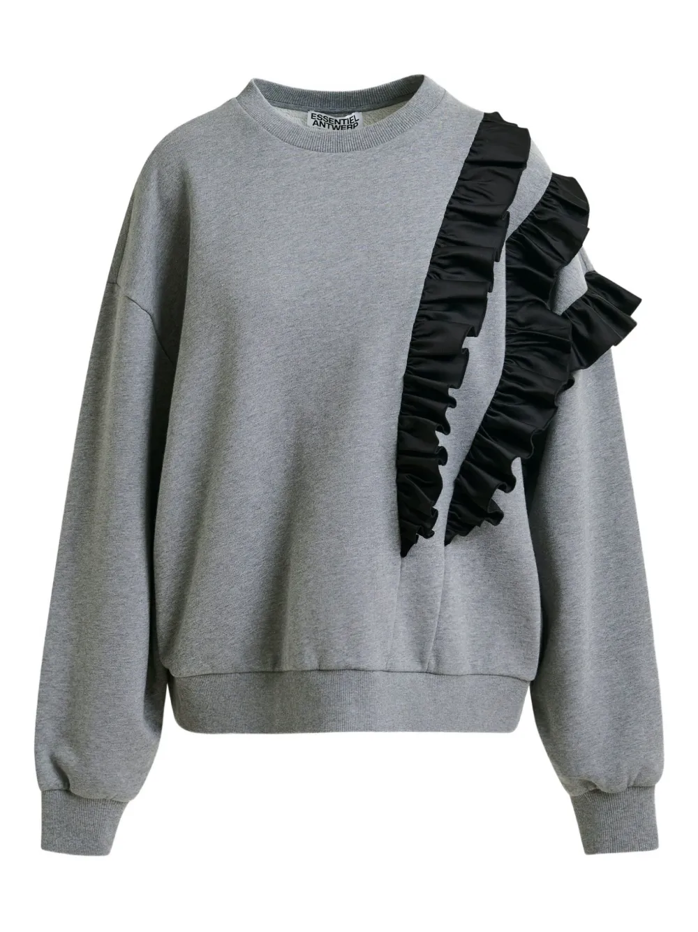 Essentiel Antwerp Iwave ruffle-detail sweatshirt | Grey | Image 1