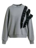 Essentiel Antwerp Iwave ruffle-detail sweatshirt - Grey