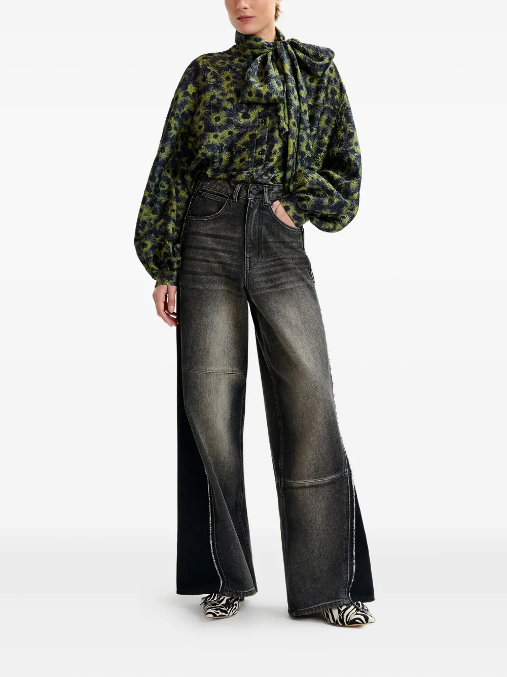 Essentiel Antwerp abstract-pattern blouse - Groen