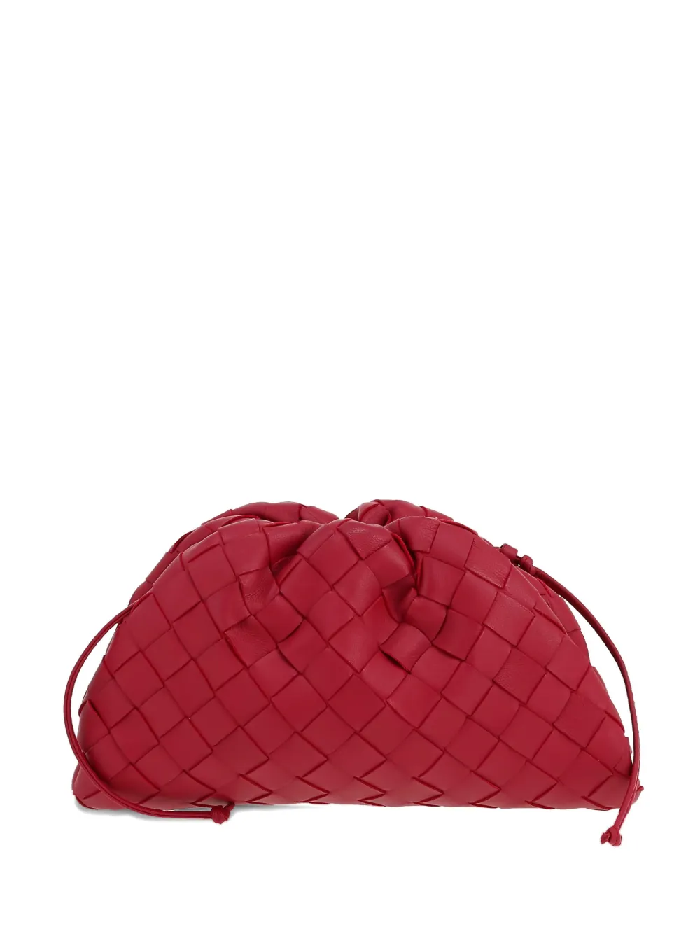 Bottega Veneta Pre-Owned Pouch Intrecciato clutch bag - レッド Bottega Veneta Pre-Owned Pouch Intrecciato clutch bag - レッド