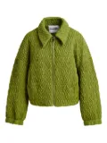 Essentiel Antwerp braid-quilted bomber jacket - Green