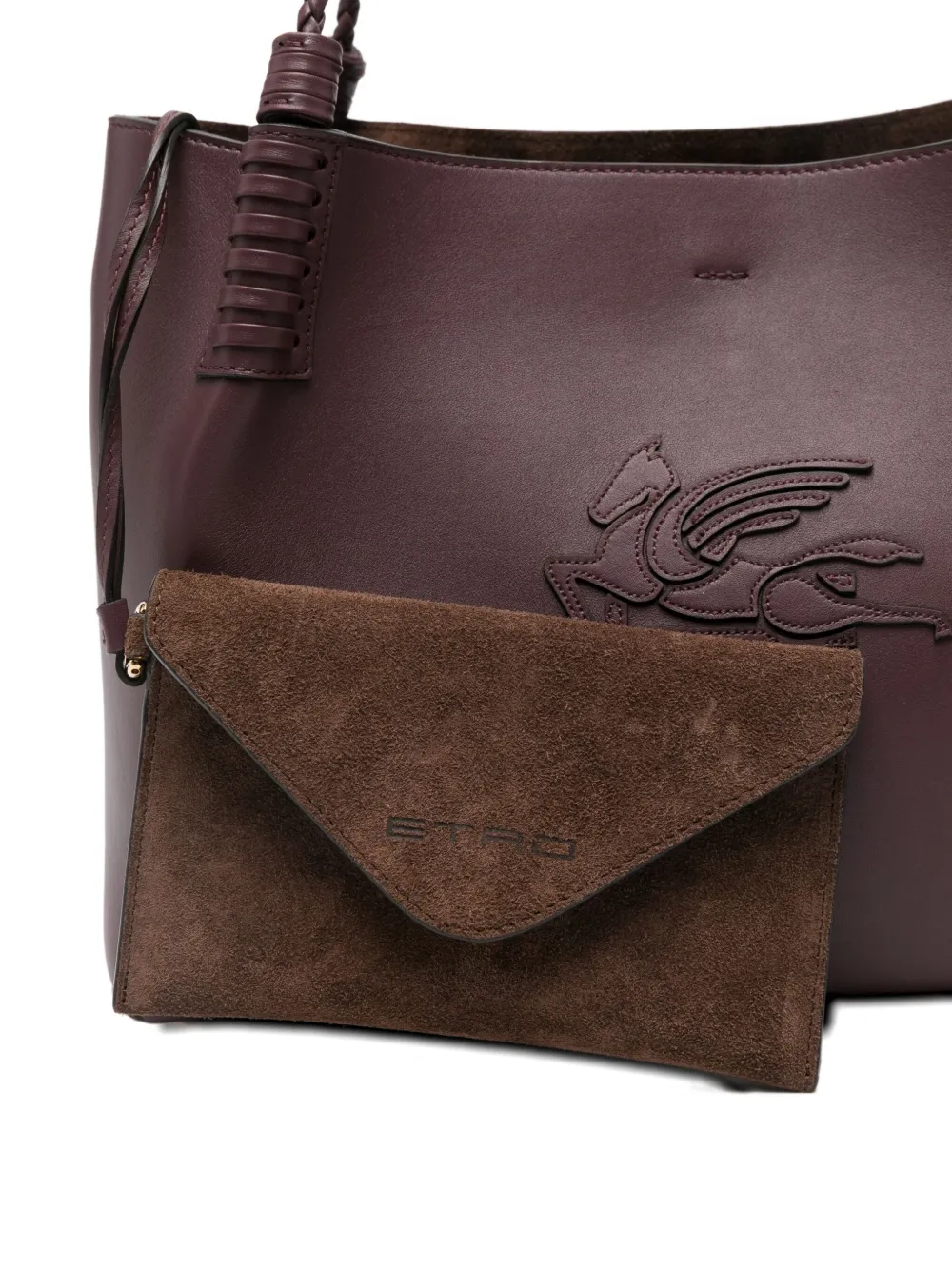 Etro Small Libra Leather Shoulder Bag In Red