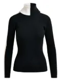 Essentiel Antwerp stripe-detail turtleneck sweater - Black