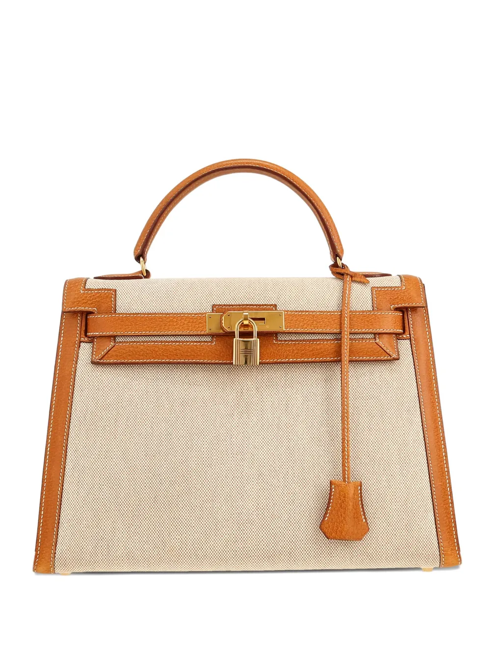 Hermès Pre-Owned Kelly 32 handbag - BEIGE,GOLD Hermès Pre-Owned Kelly 32 handbag - BEIGE,GOLD