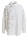 Essentiel Antwerp embroidered-bead cotton shirt - White