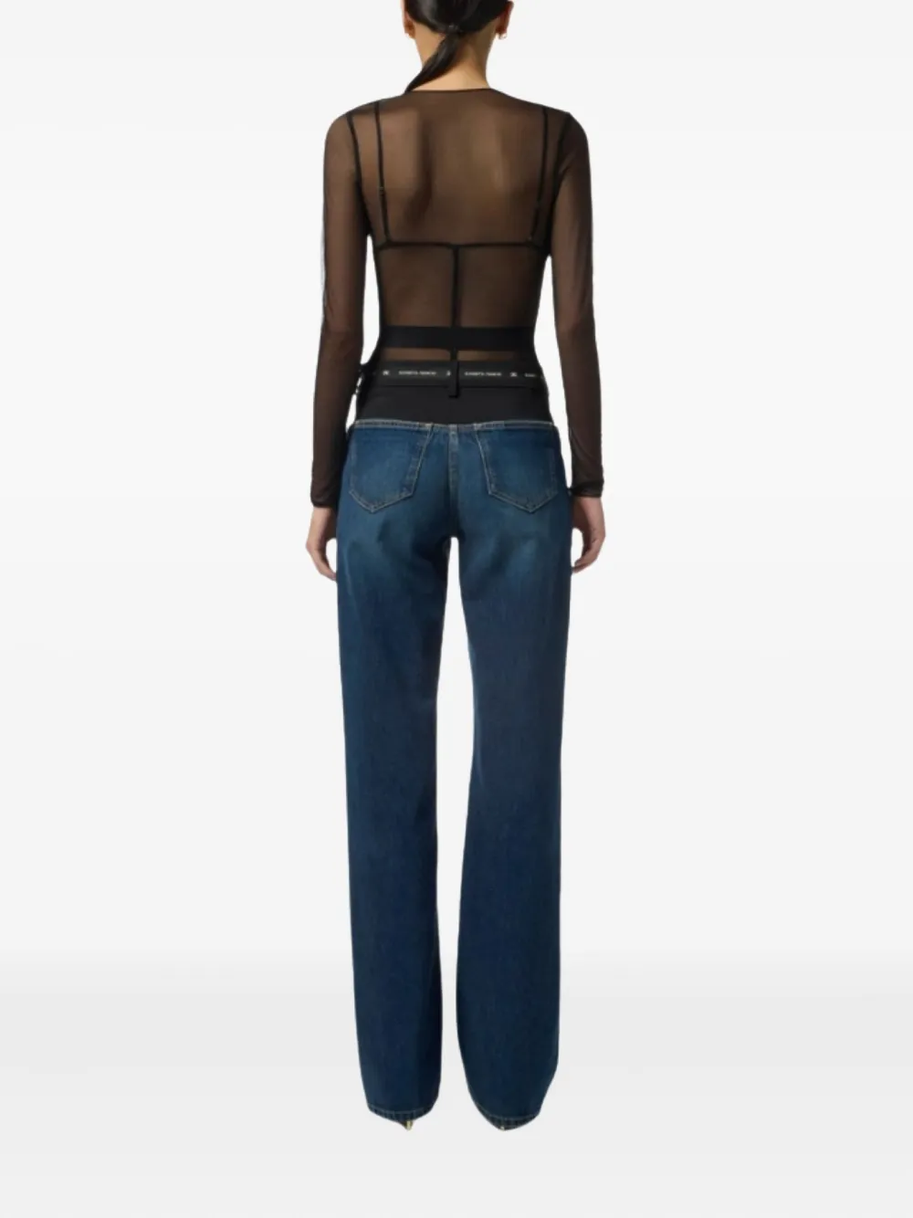 Elisabetta Franchi Waistband-detail Jeans In Blue
