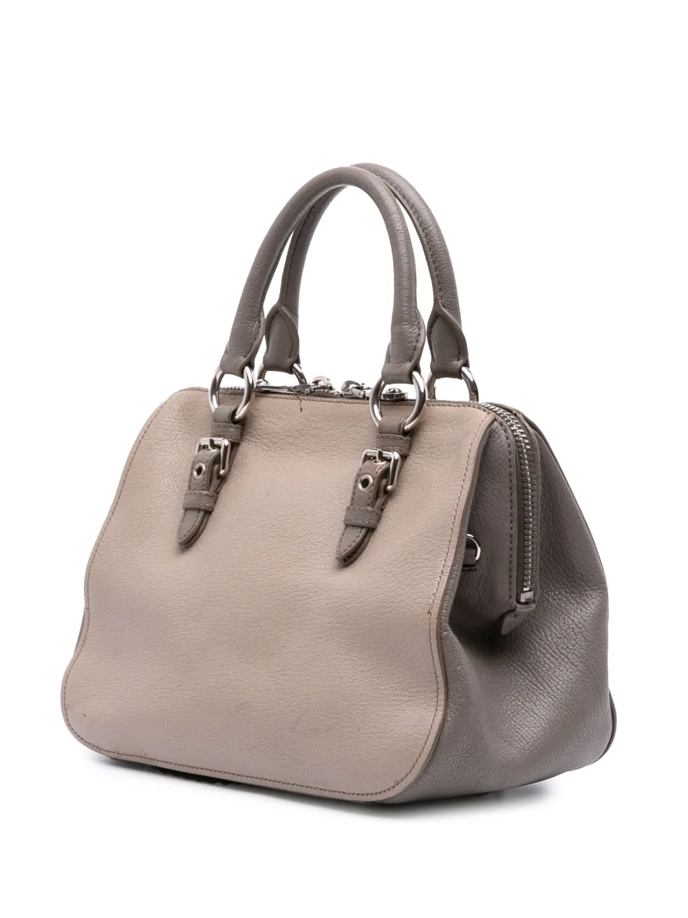 Pre-owned Miu Miu 2000-2010 Leather Satchel In Brown