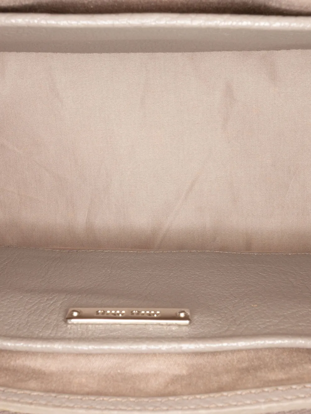 Pre-owned Miu Miu 2000-2010 Leather Satchel In Brown