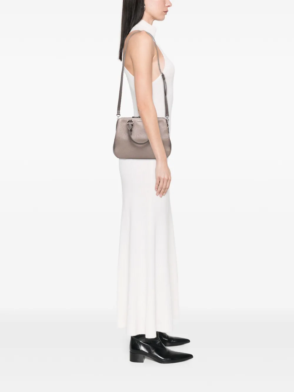 Pre-owned Miu Miu 2000-2010 Leather Satchel In Brown